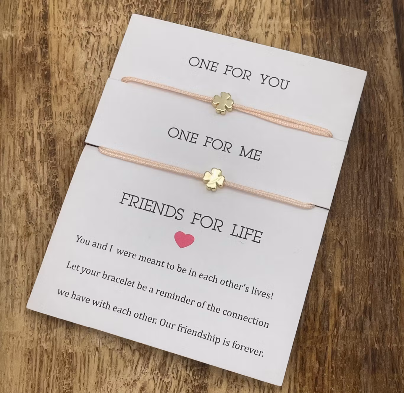 Parsley & Pepper - Friends for Life Bracelet - Kløver Peach