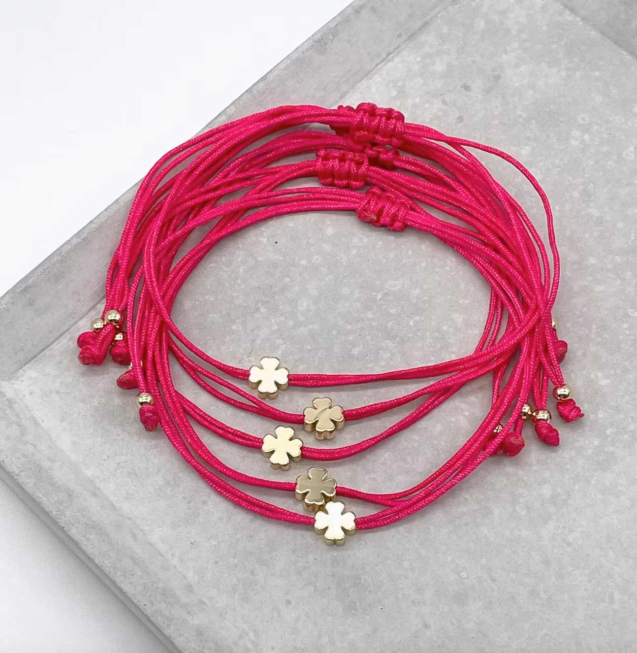 Parsley & Pepper - Lucky Charm Bracelet - Kløver - Mørk Rosa