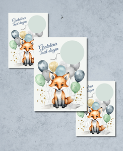 3pk Bursdag Skrapekort - Rev