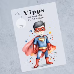 Vipps Bursdagskort - Superhero