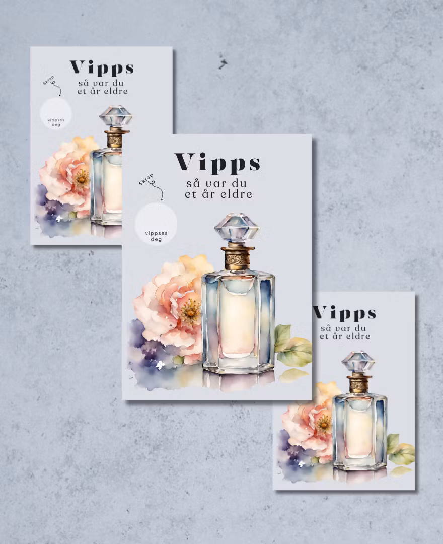 3pk Vipps Skrapekort - parfyme