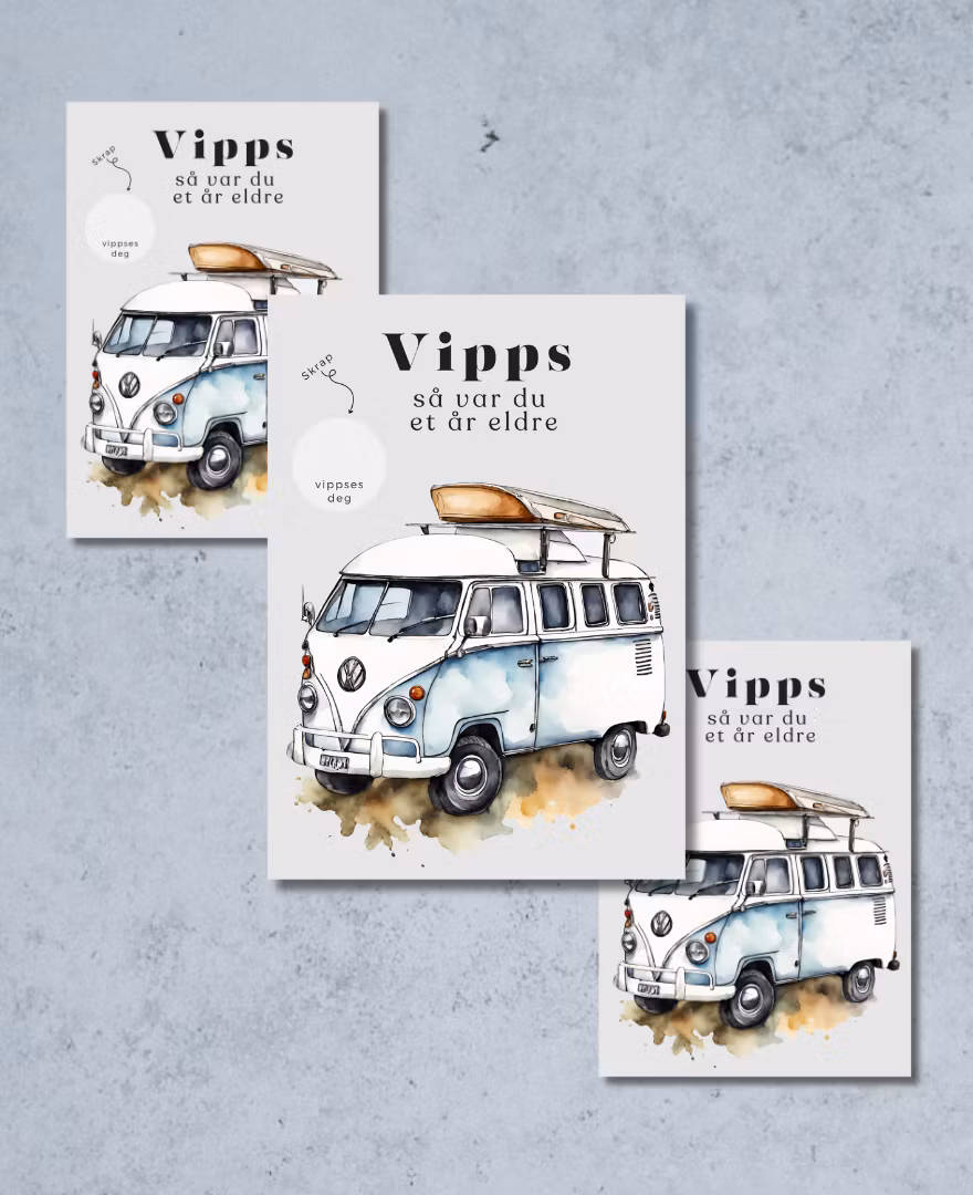 3pk Vipps Skrapekort - Campervan
