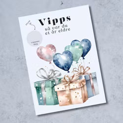 Vipps Bursdagskort - Hjerteballong