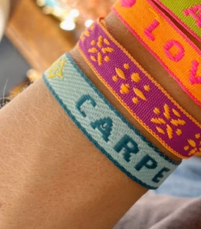 Ribbon Bracelet - Carpe Diem