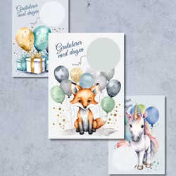 3pk Bursdag Skrapekort - mix