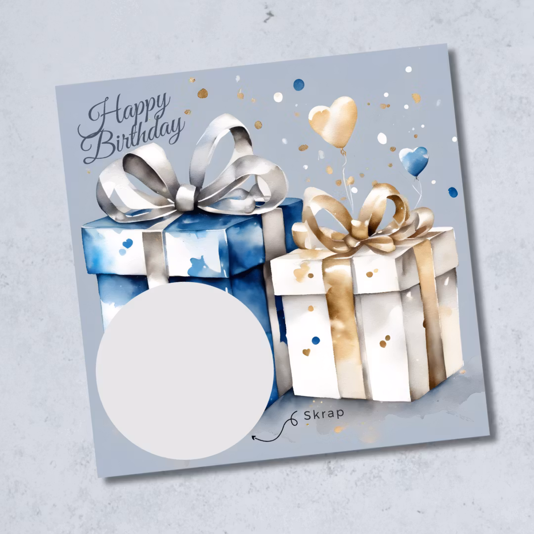 Skrapekort - Bursdagsgave