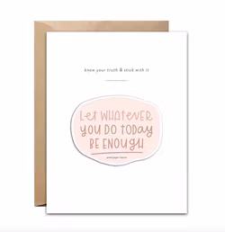 Pixel Paper Heart Sticker Card - Enough