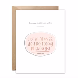 Pixel Paper Heart Sticker Card - Enough