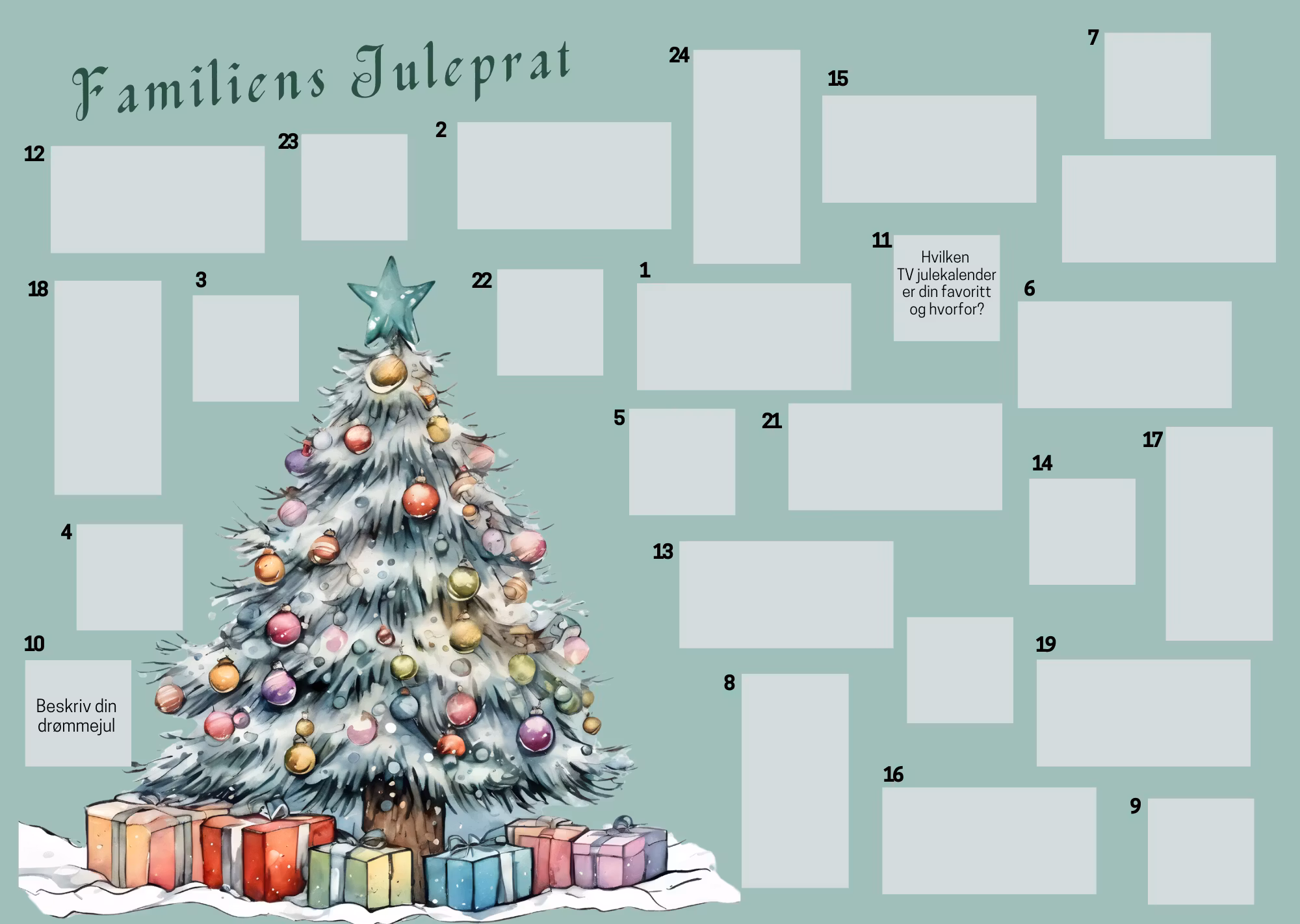 Scratch-off  Julekalender - Familiens Juleprat