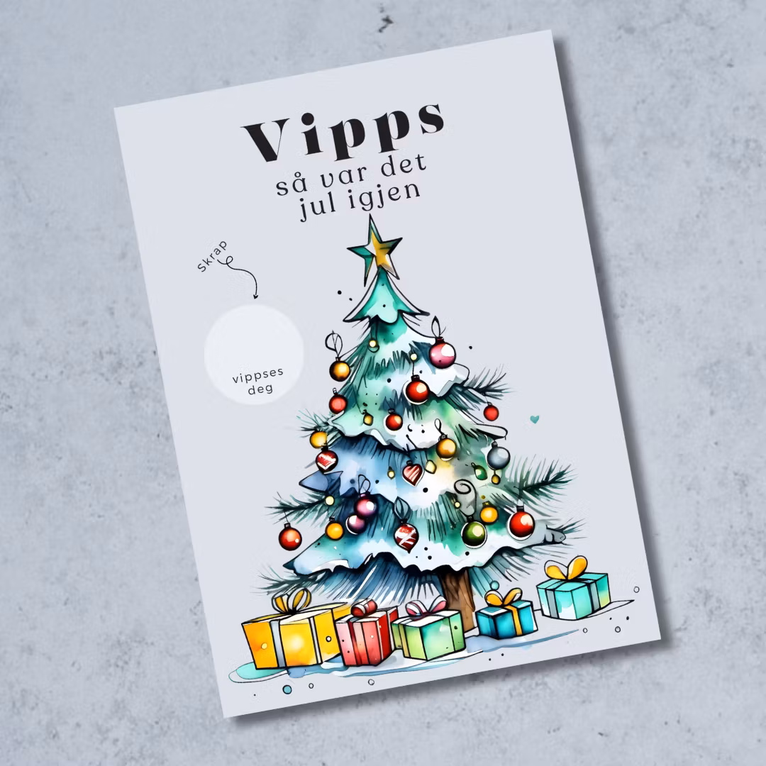 3pk Vipps Skrapekort - Juletrær