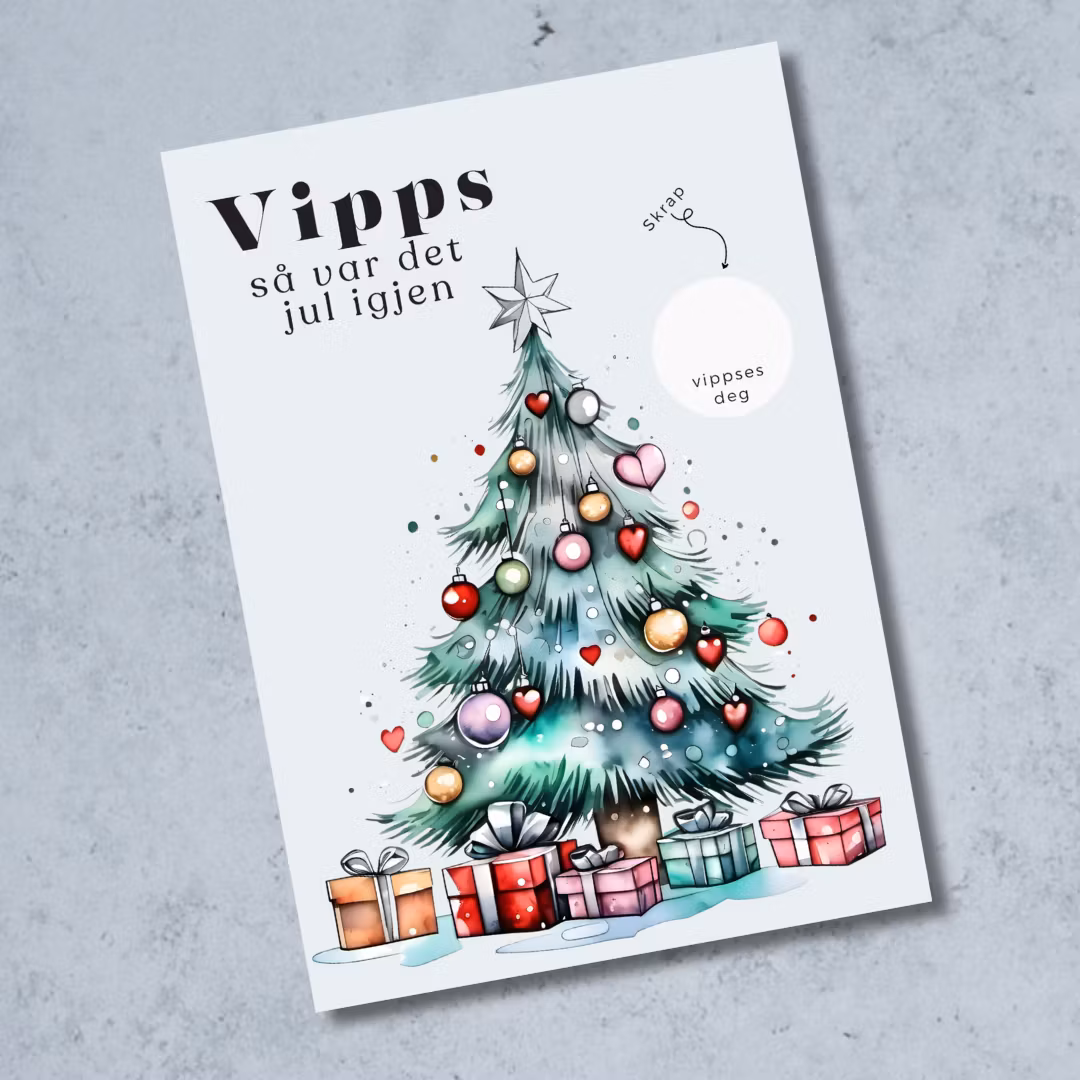 3pk Vipps Skrapekort - Juletrær