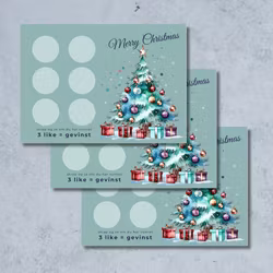 3pk Skrap og vinn - Julekort