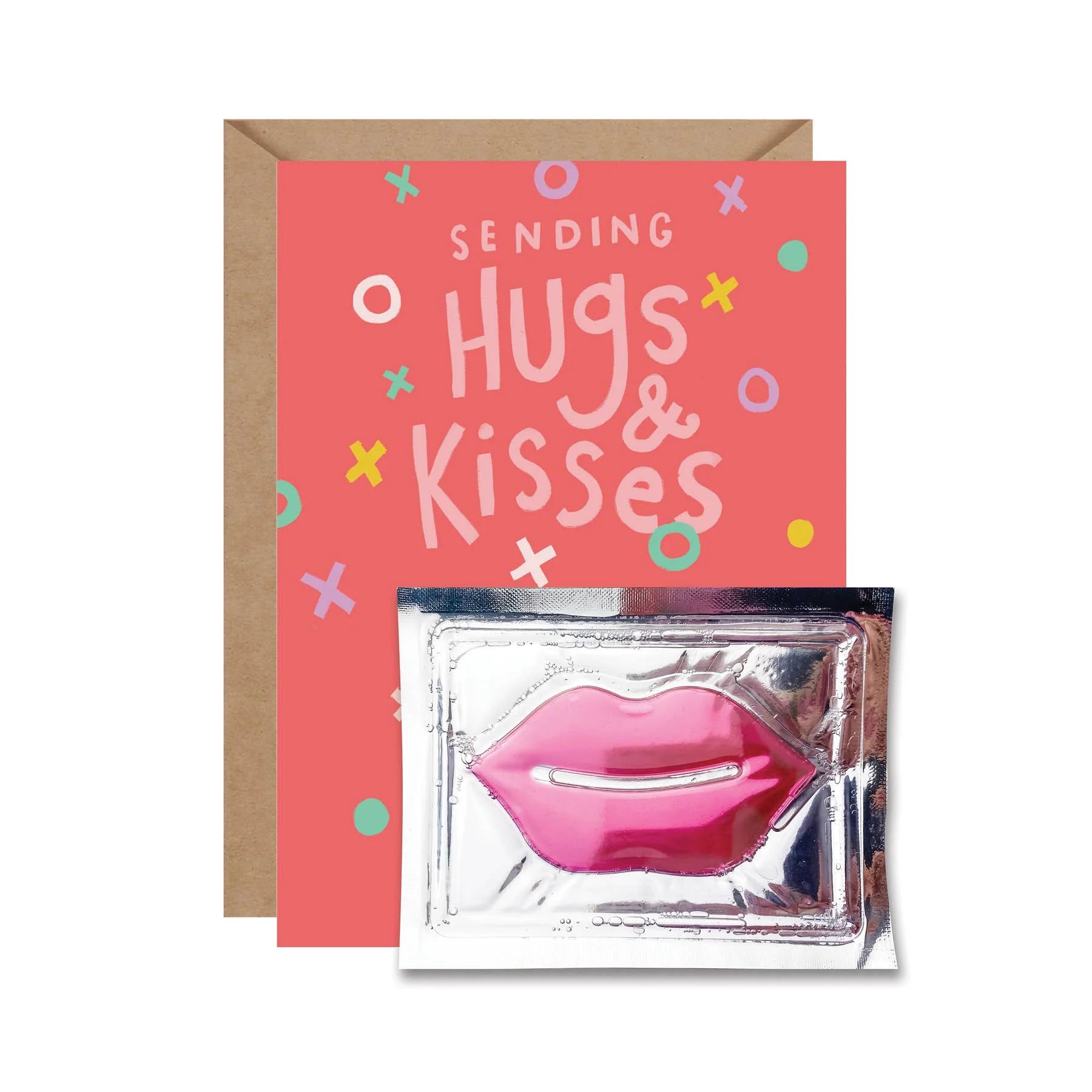 Hugs & kisses - Lip mask Card