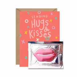 Hugs & kisses - Lip mask Card