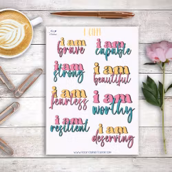 "Affirmation" Klistremerker