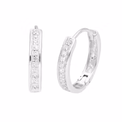 Life Charms - Circle Silver hoops