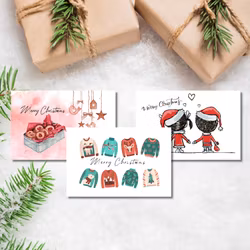 30 stk Til-fra-lapper - 3 ulike design