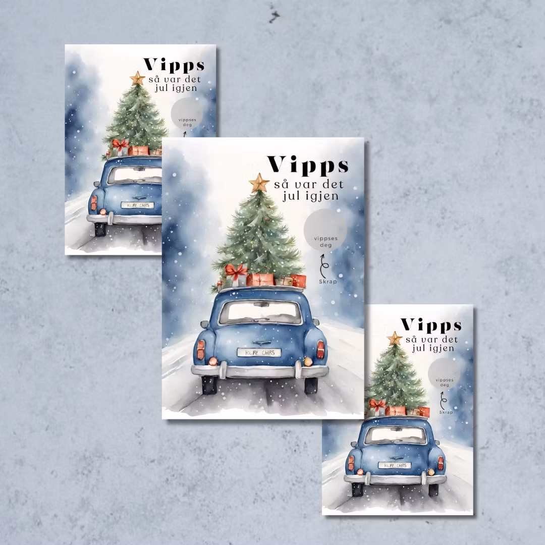 3pk Vipps Julekort