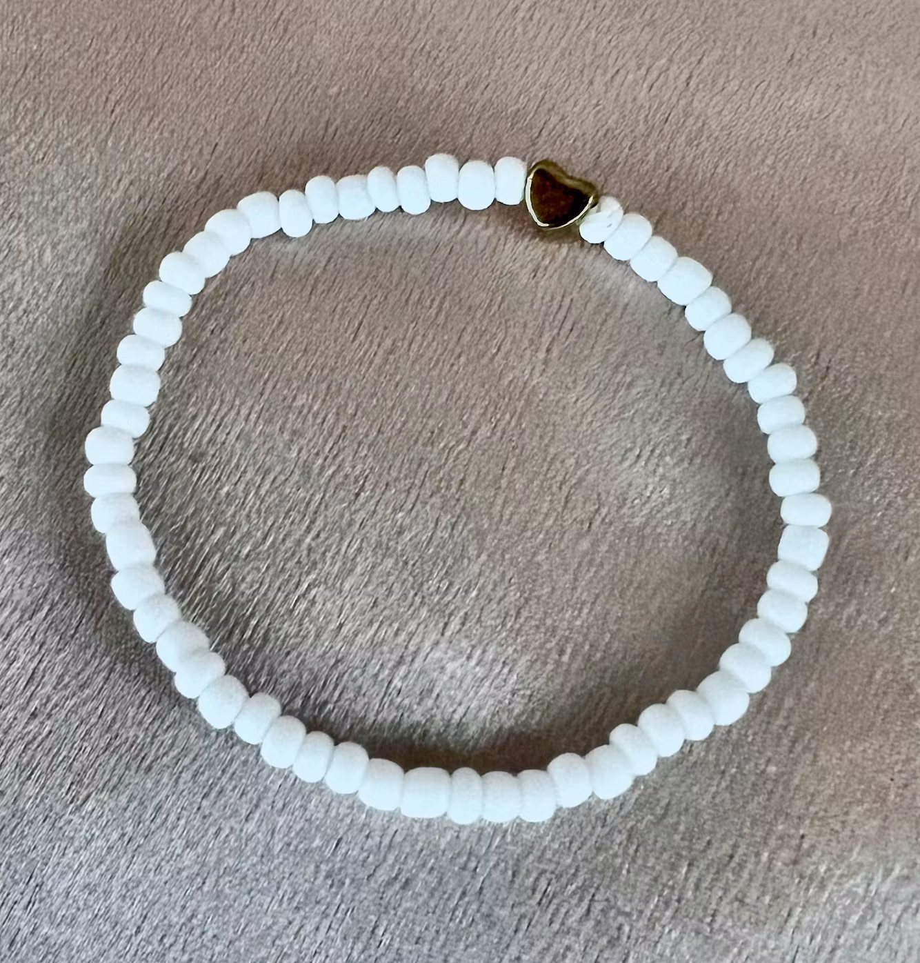 Glass Beads Stretch Bracelet - Hvit