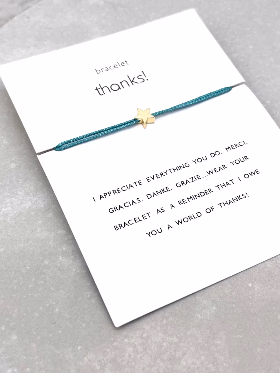 Parsley & Pepper - Thank You Bracelet - Mint