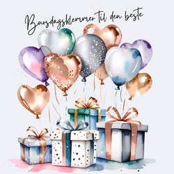 Raus Hverdag - Bursdagskort 15x15cm