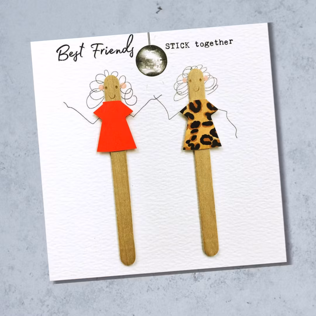 Bexy Boo Greeting Card - "Best Friends STICK together"