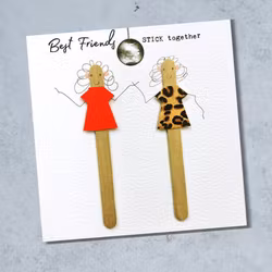 Bexy Boo Greeting Card - "Best Friends STICK together"