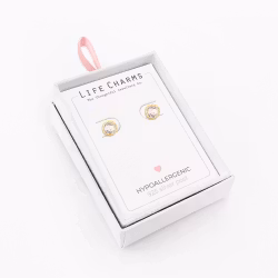 ´Life Charms - Crystal Gullbelagte Øredobber