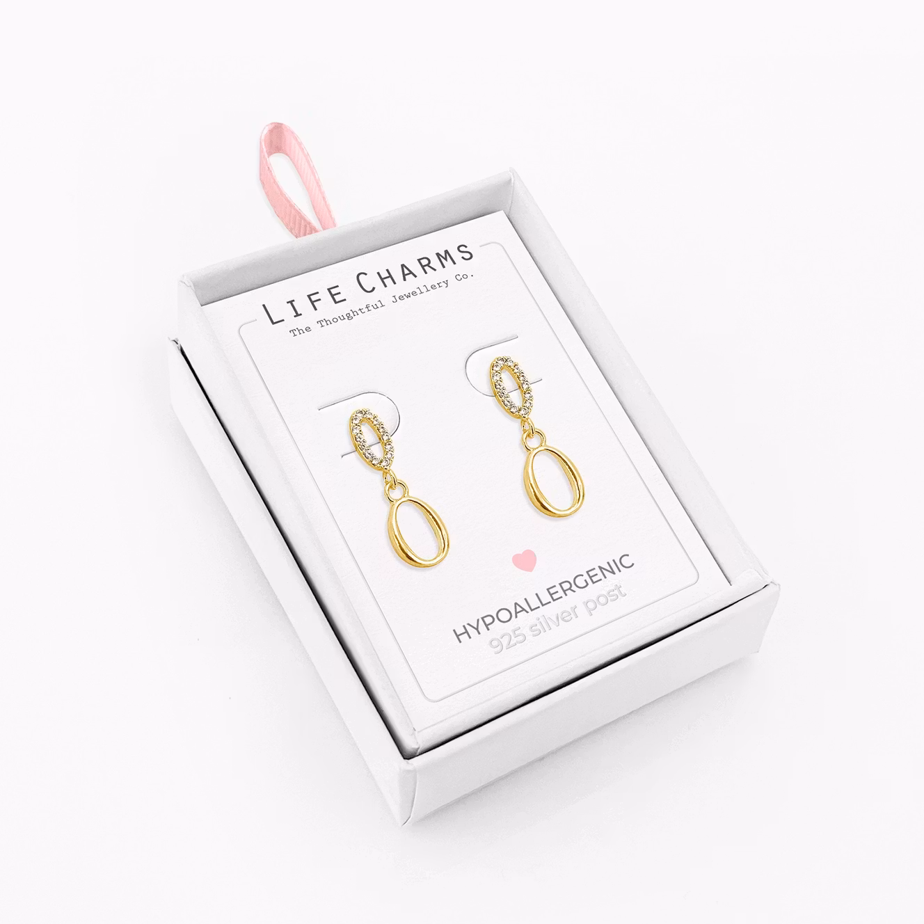 Life Charms - Gullbelagte Øredobber