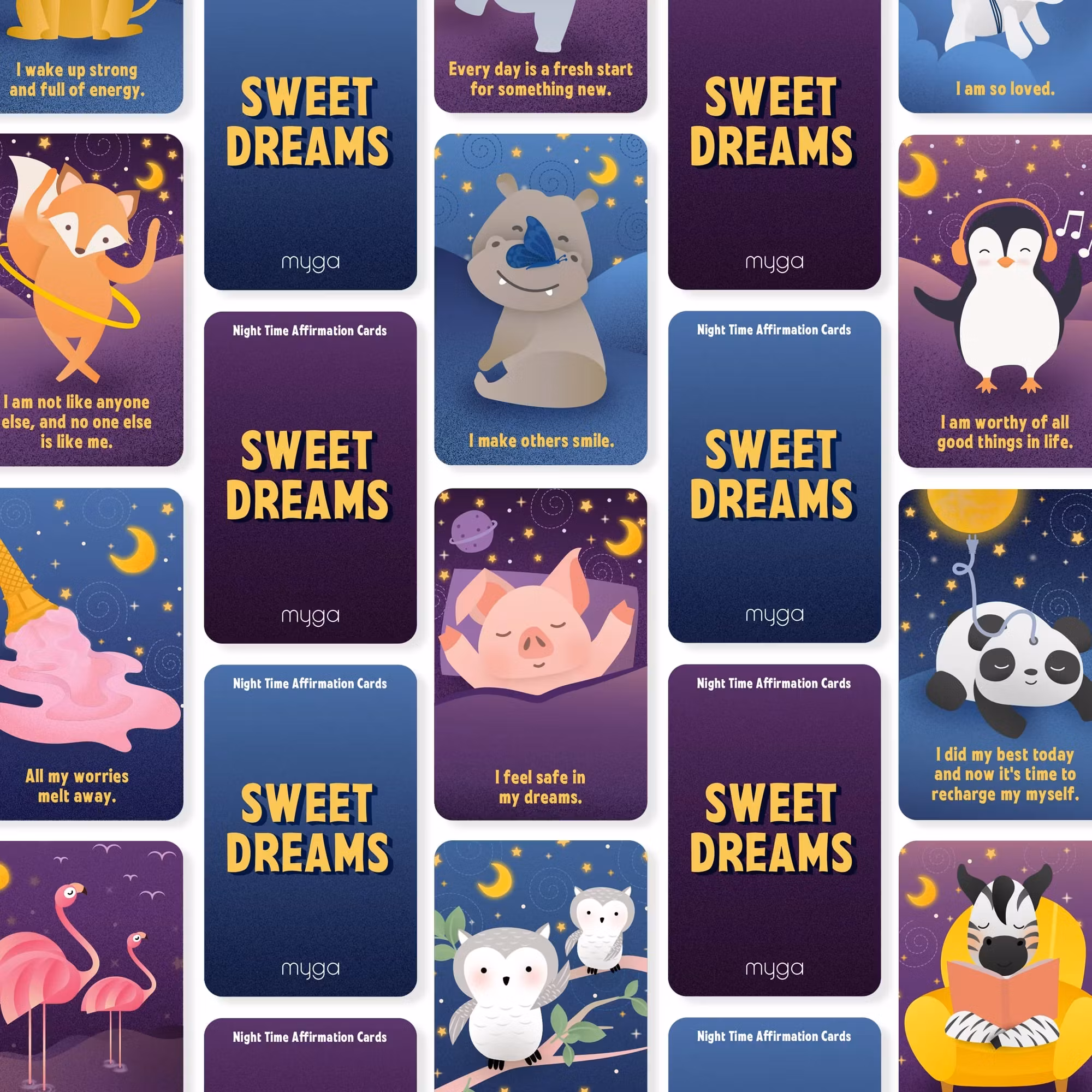Myga - Sweet Dreams Night Time Affirmation Cards
