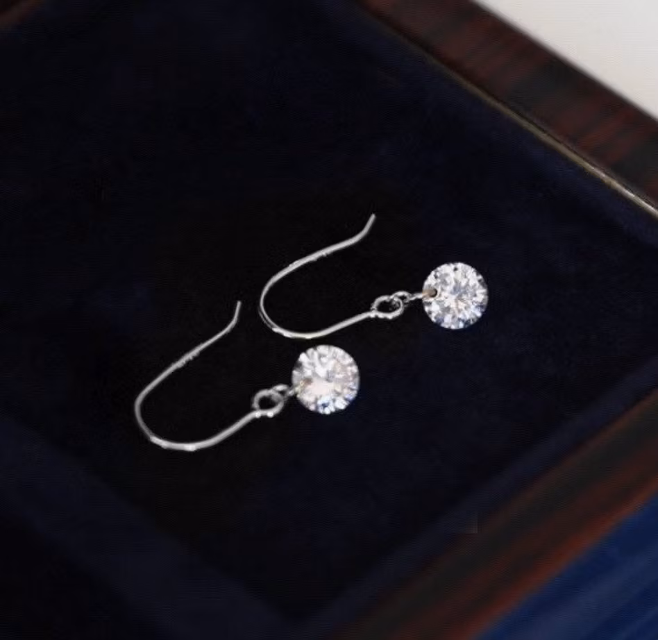 Cubic Zirconia Sølv-øredobber
