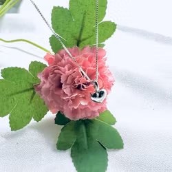 Sølvekjede - Puffed Heart