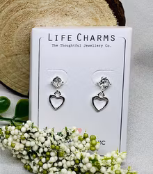 Life Charms - Hjerte Sølv øredobber