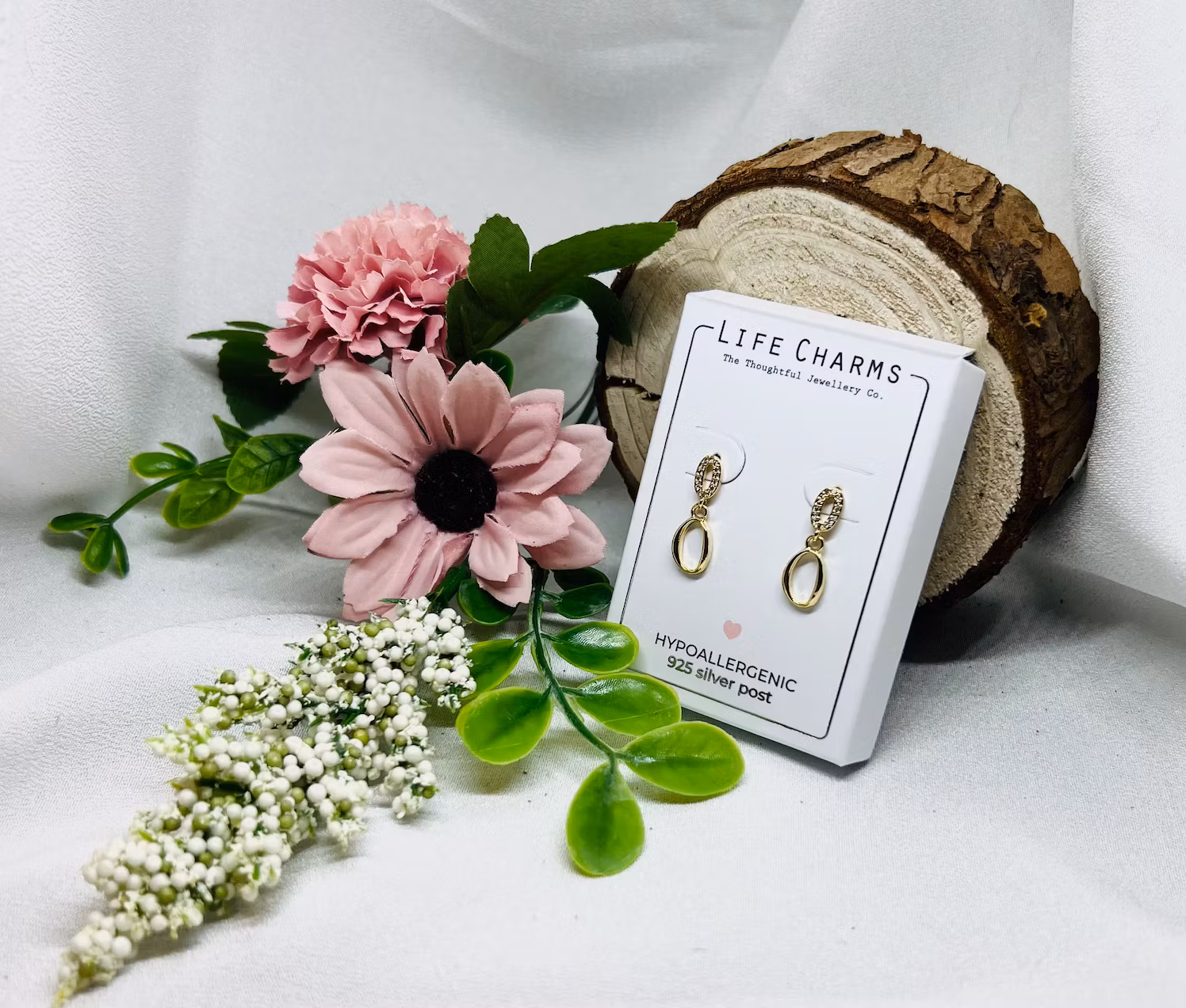 Life Charms - Gullbelagte Øredobber