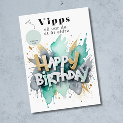 Vipps Bursdagskort - Happy Birthday