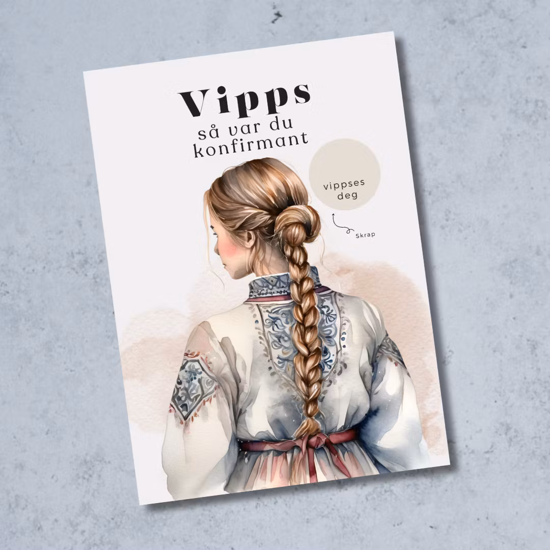 Vipps Konfirmasjonskort  - Festdrakt