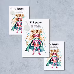 3pk Vipps Skrapekort - Super Girl