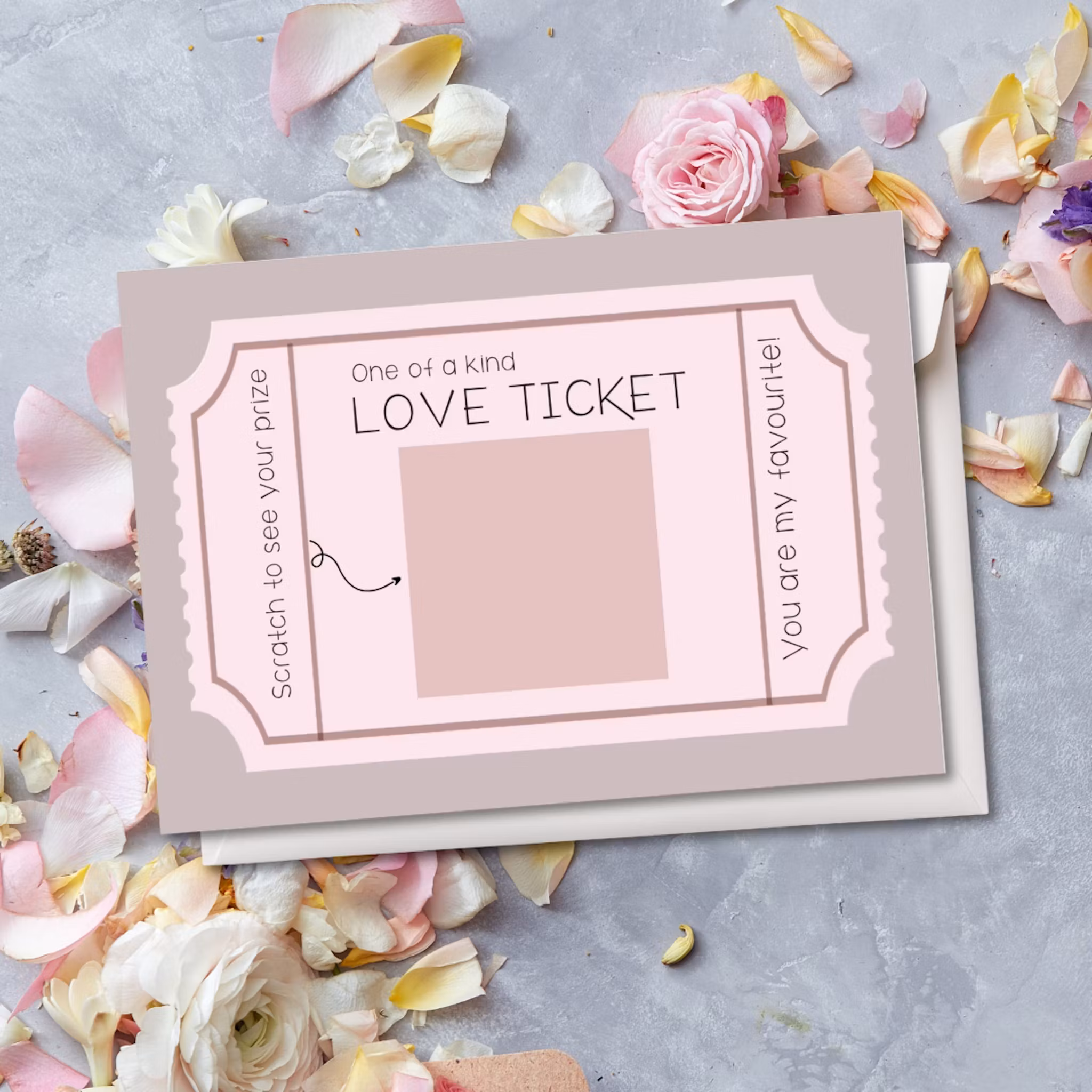 Raus Hverdag - 4pk  Love Ticket Skrapekort
