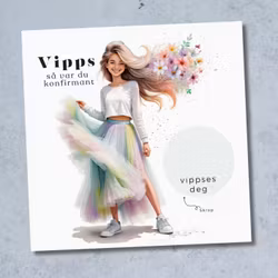 4pk Vipps Konfirmasjonskort