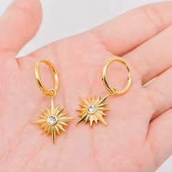 Star Pendant Huggies