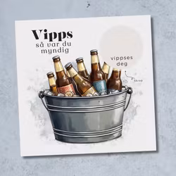 18 års Bursdagskort  - Vipps så var du myndig