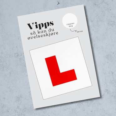 16år Bursdagskort - Vipps så kan du øvelseskjøre