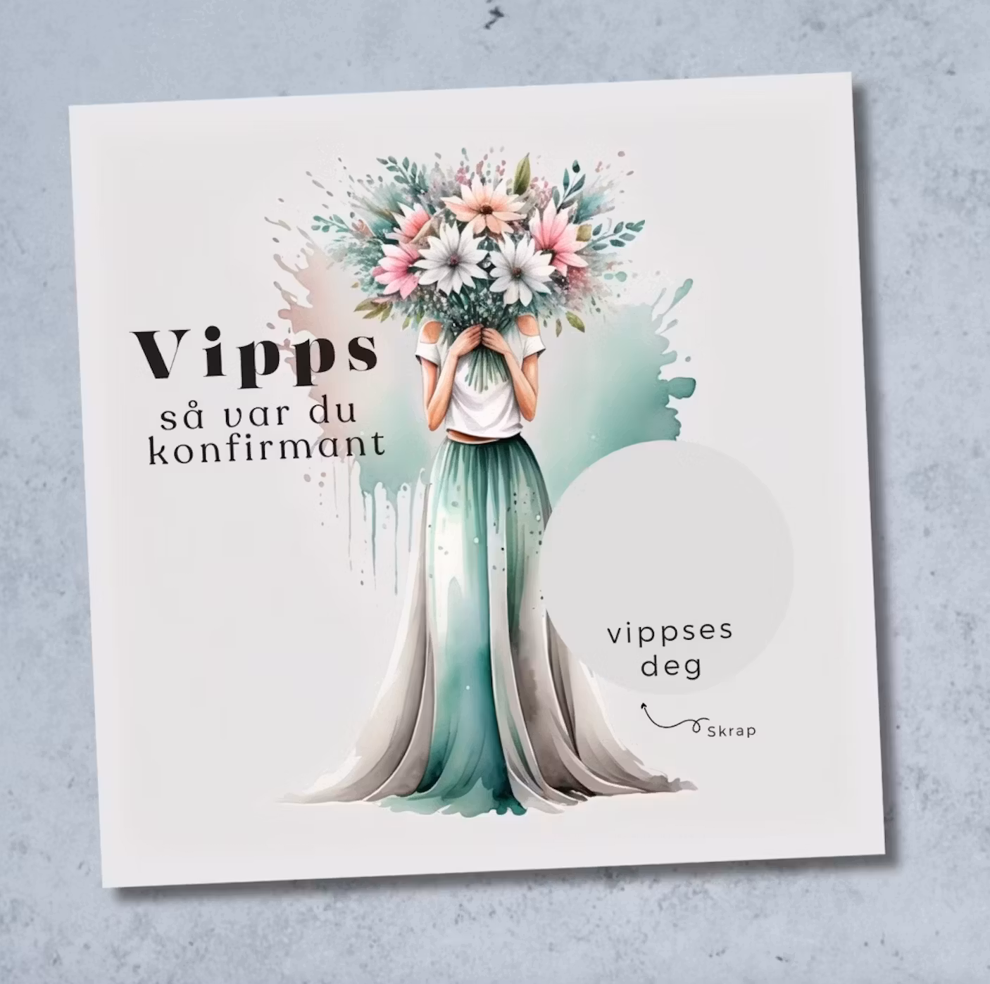 4pk Vipps Konfirmasjonskort - Mix