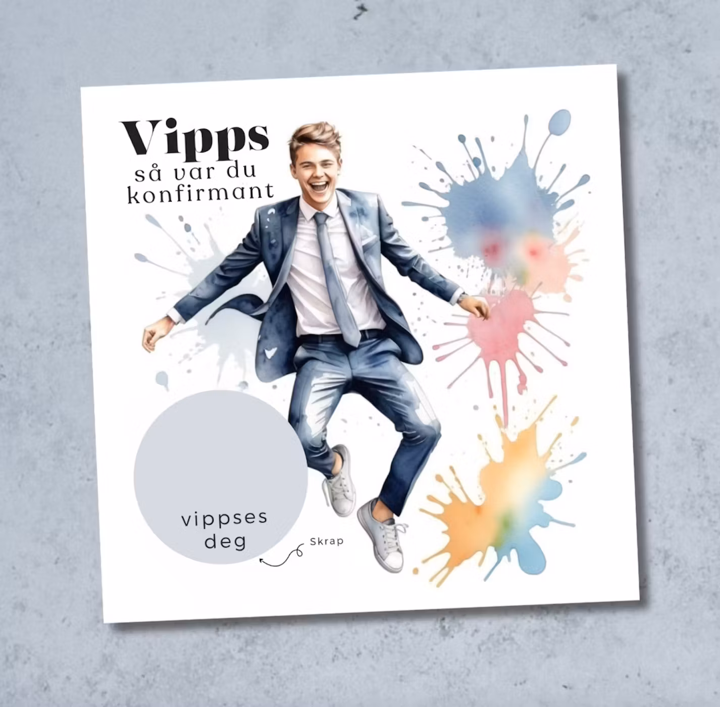 4pk Vipps Konfirmasjonskort - Mix