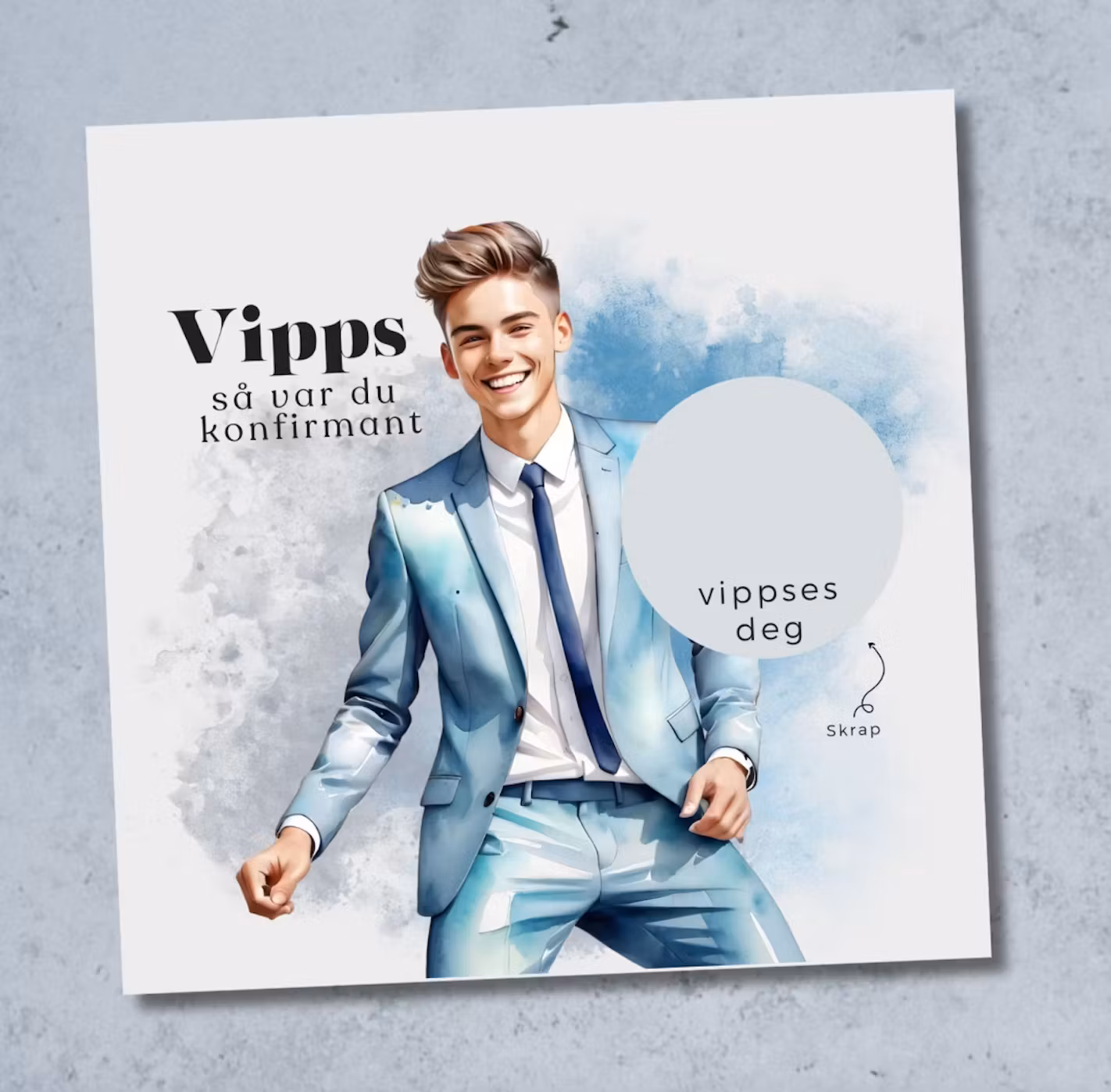 4pk Vipps Konfirmasjonskort - Mix