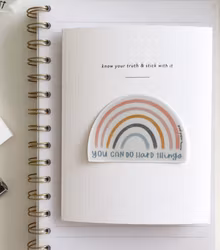 Pixel Paper Heart Sticker Card - You can do Hard Things
