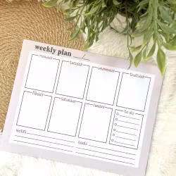 A4 Weekly Planner