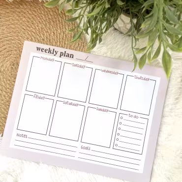 A4 Weekly Planner