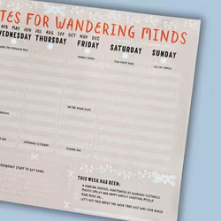 Weekly planner for Wandering Minds