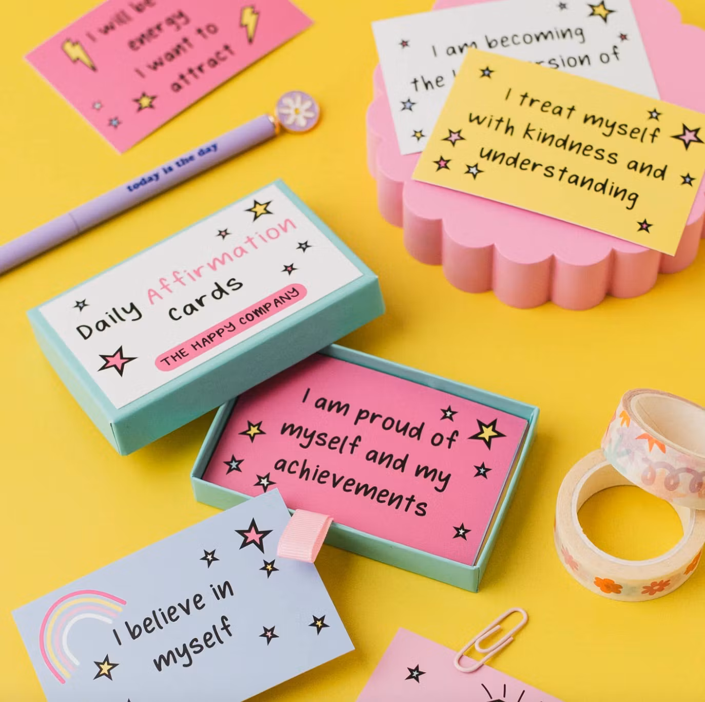 Daily Happiness Affirmation Cards